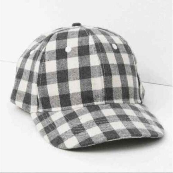 Cocus Pocus Buffalo Check Baseball Cap-Unisex hat in Dark Grey Fabfitfun -New - Picture 2 of 2